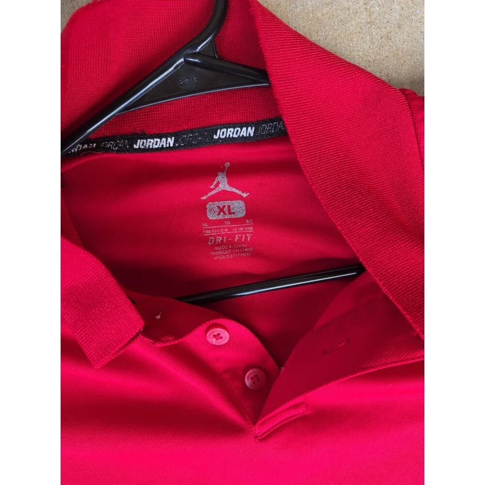 Jordan Red Polo Shirt Size XL